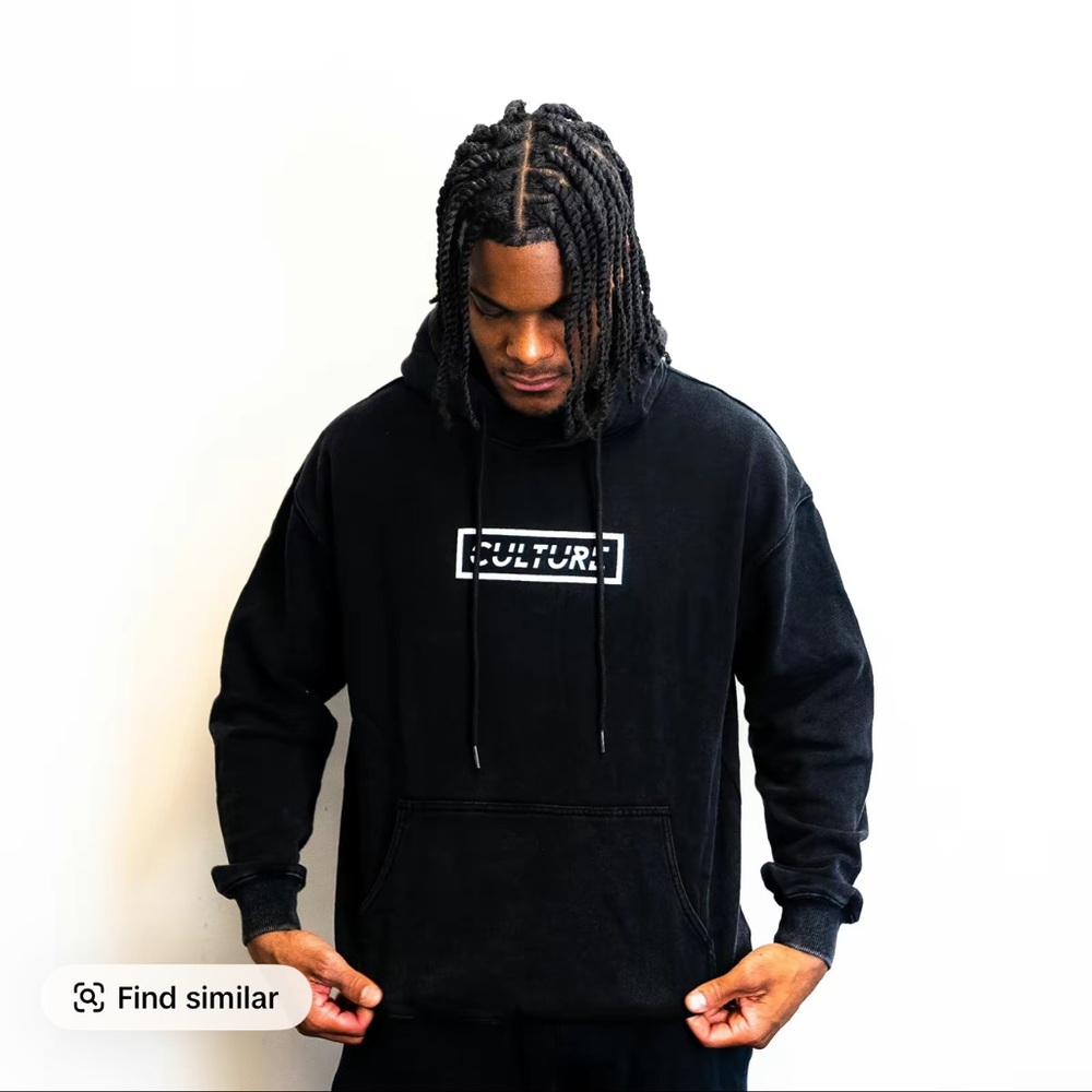 Culture Box Logo Hoodie, Mens L, black, BNWT